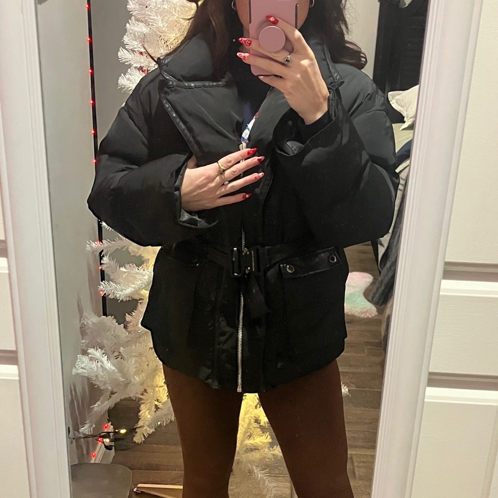 Maniere De Voir Black Puffer Jacket